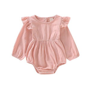 Long Sleeved Ruffle Playsuit | 3 colours to choose from