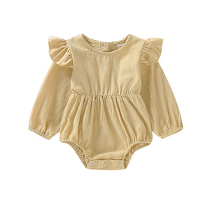 Long Sleeved Ruffle Playsuit | 3 colours to choose from