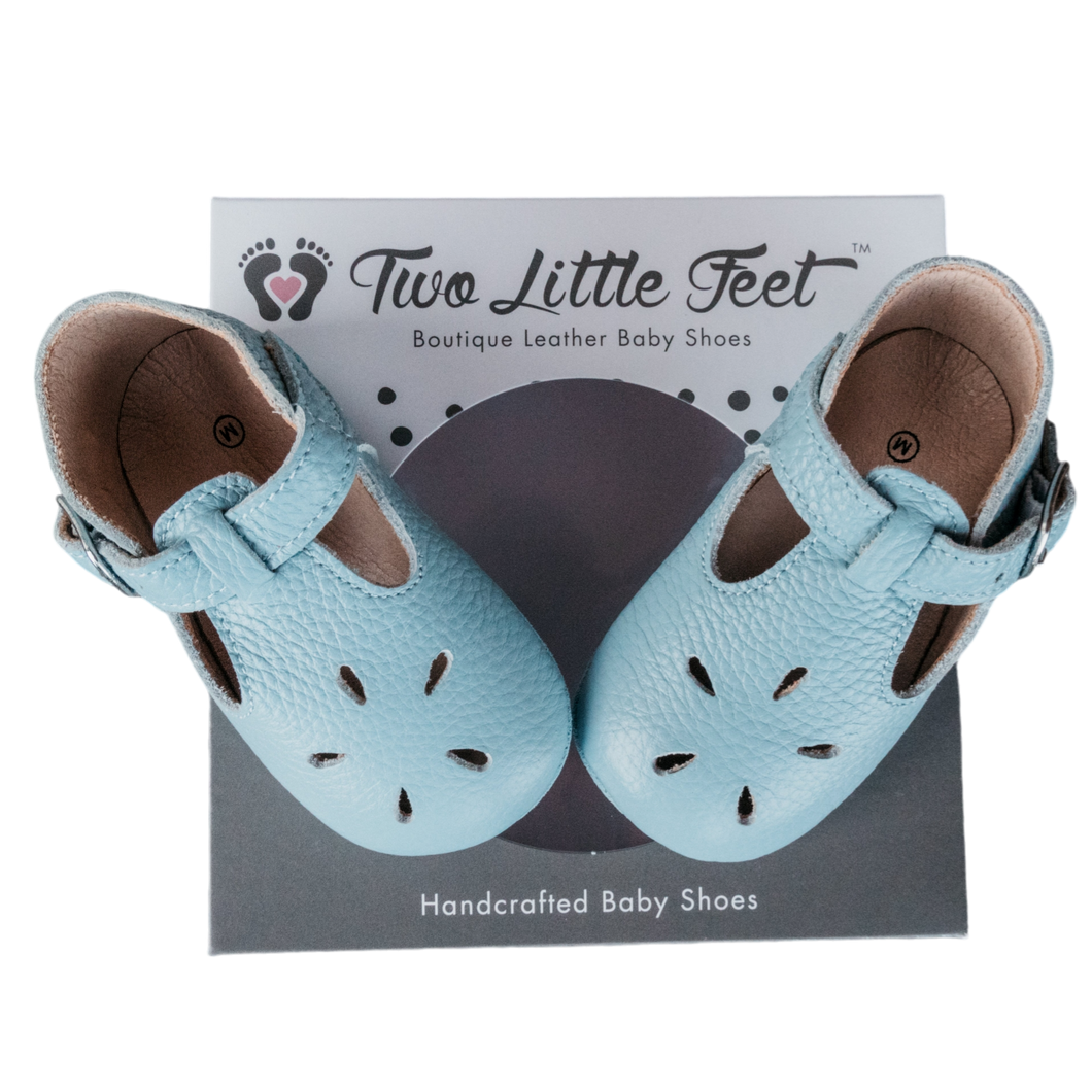 Daisy Blue Baby Shoes by Two Little Feet