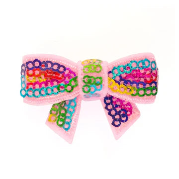 Sequin Hair Bow - Various Colours to Choose From