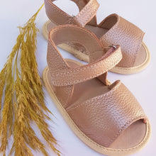 Load image into Gallery viewer, Rosie Gold Baby Sandal - Two Little Feet. Summer Kids Shoes
