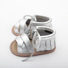 Load image into Gallery viewer, Silver Baby Shoes by Two Little Feet - Two Little Feet

