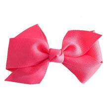 Load image into Gallery viewer, Grosgrain Hair Clip - Hot Pink Bow
