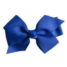 Load image into Gallery viewer, Grosgrain Hair Clip - Cobolt Blue Bow
