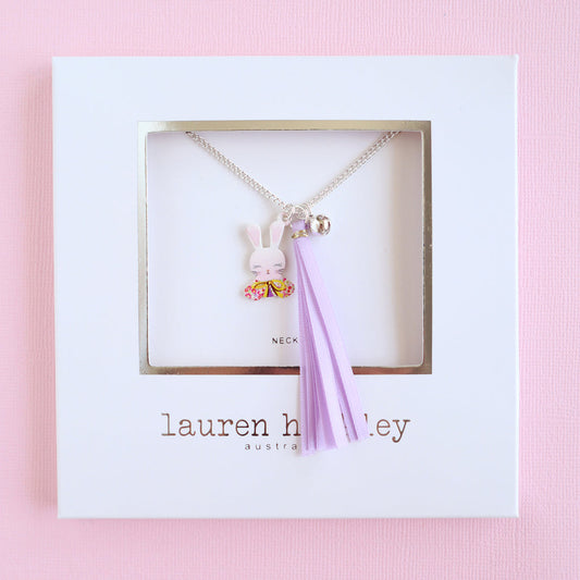 tassel necklace girls easter bunny pretty