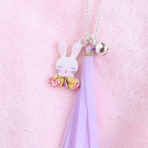 tassel bunny necklace kids
