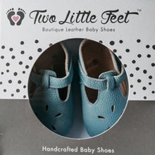 Load image into Gallery viewer, Daisy Blue Baby Shoes - Two Little Feet. Baby&#39;s first shoes
