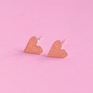 sterling silver earrings for little girls. Heart shaped earrings. Birthday gift ideas
