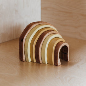 wooden stacking puzzle rainbow
