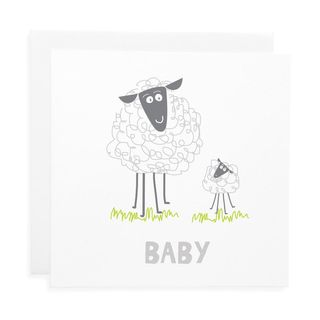 Baby sheep birthday gift card