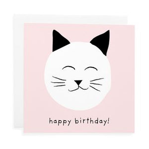 Cat birthday card gift tag happy birthday